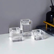 3Pcs Candle Vessel Resin Molds,Square Candle Holder Silicone Molds for Epoxy ...