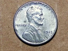 1943   D     Mint  STEEL  Lincoln Wheat Cent   ACTUAL  COIN          90506205-06