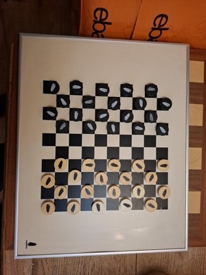 Werbeartikel Sandeman Port International Draughts Schachbrett Dambord + Stücke