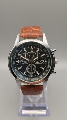 Modiya PRC 200 Herren Armbanduhr 41mm Farbe Silber Quarz Kunstleder