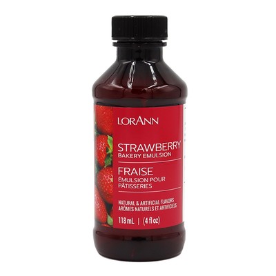 3er Pack - LorAnn Bakery Emulsionen Natürliches & Künstliches Aroma 4oz - Erdbeere - 08