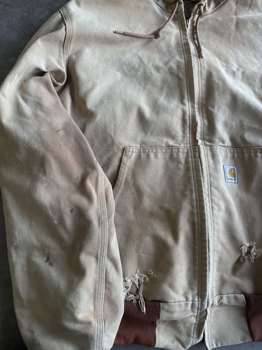 Vintage 90s Carhartt Light Tan Jacket Made In Usa Xl | eBay