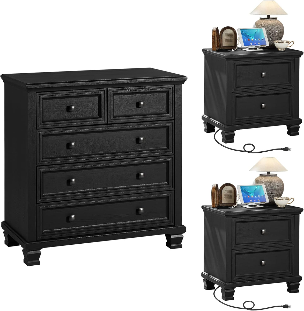 black dresser bedroom set Azha Black Dresser main image 0