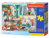 Puzzle 100 Crazy Pet Bath Castor Castorland