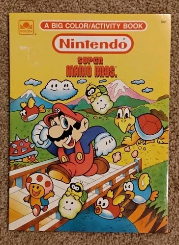 Nintendo Super Mario Bros 1989 Vtg Golden Coloring & Activity Book Unused