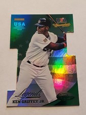 64/199 GREEN '13 USA Baseball Champions Legends Certified Die Cuts Griffey Jr #7