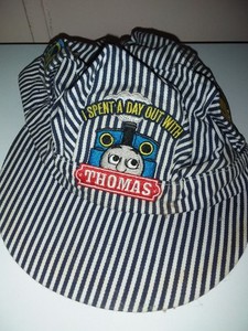 Thomas Train Hat Cap Youth Blue White Stripe Stretch Back