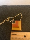 Vintage Sarah Coventry Lucite Geometric Square Pendant Necklace, 3 Colors! — photo 9