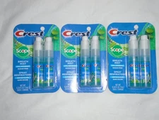 Set of 6 Crest Breath Mist with Scope - Peppermint Flavor 0.24 oz Bottles - NEW