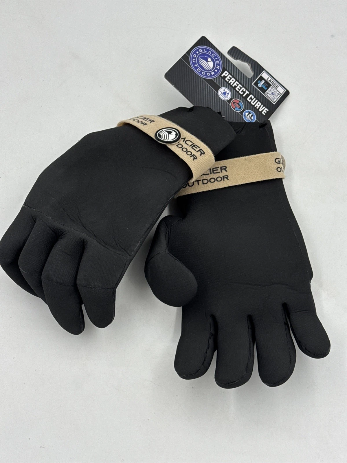 GLACIER GLOVE Unisex Perfect Curve Waterproof Neoprene Outdoor Gloves L 802BK
