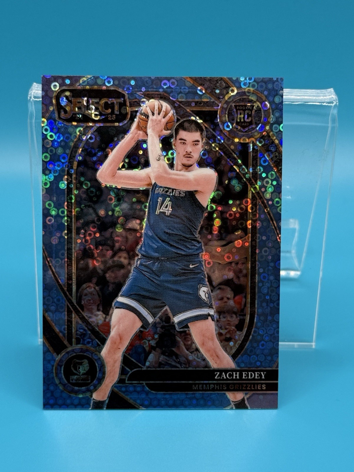 2024 Select Zach Edey Courtside Rookie Light Blue Disco Prizm /99 #280