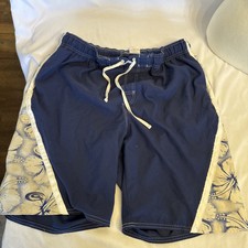 Sol Surf Co Men  s Sz L Board Shorts Swim Suit Blue Hawaiian