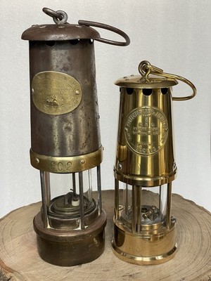 E. Thomas & Williams Type No. 4 HCP Grubenlampe - 1948, Original Docht & Glas