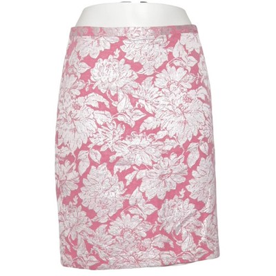 Edward, Rock, Größe: 34, Silber/Pink, Acetat/Baumwolle/Polyester, Blumen #SHW
