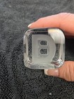 Baccarat France Crystal Glass Alphabet Block Cube Paper Weight Excellent Cond — photo 4