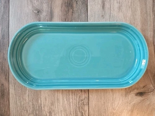 BREAD PLATTER UTILITY TRAY turquoise blue FIESTAWARE 12" new