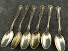 Six GORHAM BUTTERCUP STERLING SILVER 4" DEMITASSE SPOONS No monogram 60 Grams AG