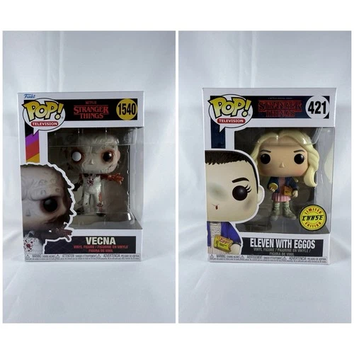 Stranger Things Funko POP Lot Eleven with Eggos #421 Chase Vecna #1540 + Extras