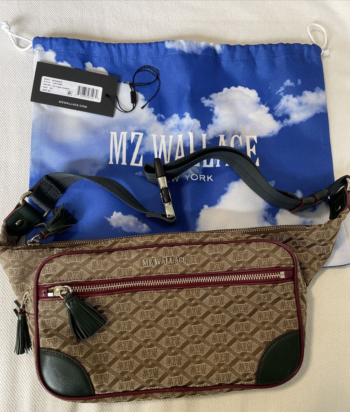 MZ Wallace Limited Edition Ivy Logo Jacquard Tribeca … Gem