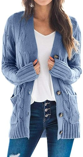 Goranbon Women's Cable Knit Cardigan 