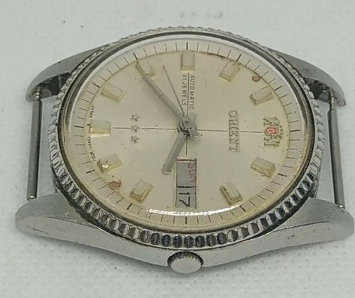 Orient Uhr 3 Sterne Tag/Datum 904511 Automatik 21 J. Original funktionierend Vintage - Bild 6 von 12