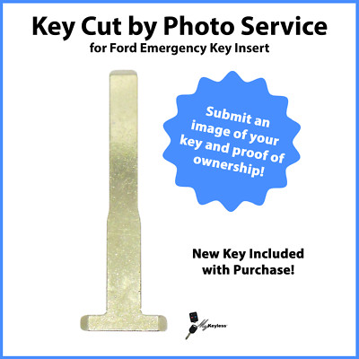 -Key Cut by Photo- Service for Ford Remote Emergency Key Replacement 164-R8055 