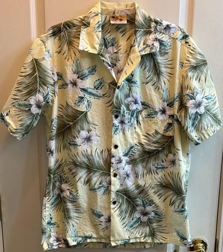 Winnie Fashion Hawaiian Shirt Mens Large Multicolor Button Up Short Sleeve Surf