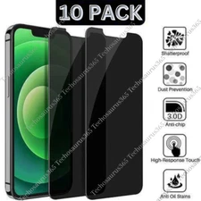 10X Privacy Screen Protector Tempered Glass For iPhone 11 13 12 14 Pro Max X 7.8