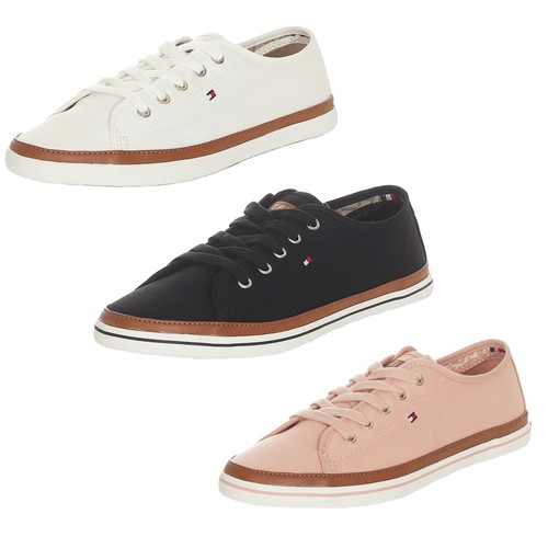 Tommy Hilfiger Mujer Zapatillas Iconic Kesha Zapatos 3 Colores Blanco Navy  Rosa | eBay