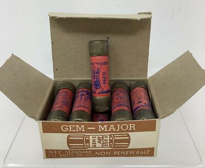 10-Pack Gem Major 406 Non Renewable 250 Volts 15 Amperes Cartridge Fuses