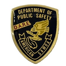 American Samoa DARE Police Department Law Enforcement Enamel Lapel Hat Pin
