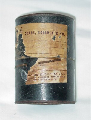 RARE ANTIQUE SEARS, ROEBUCK & CO. SILVERTONE RECORDING WIRE STORAGE / SHIPPING 