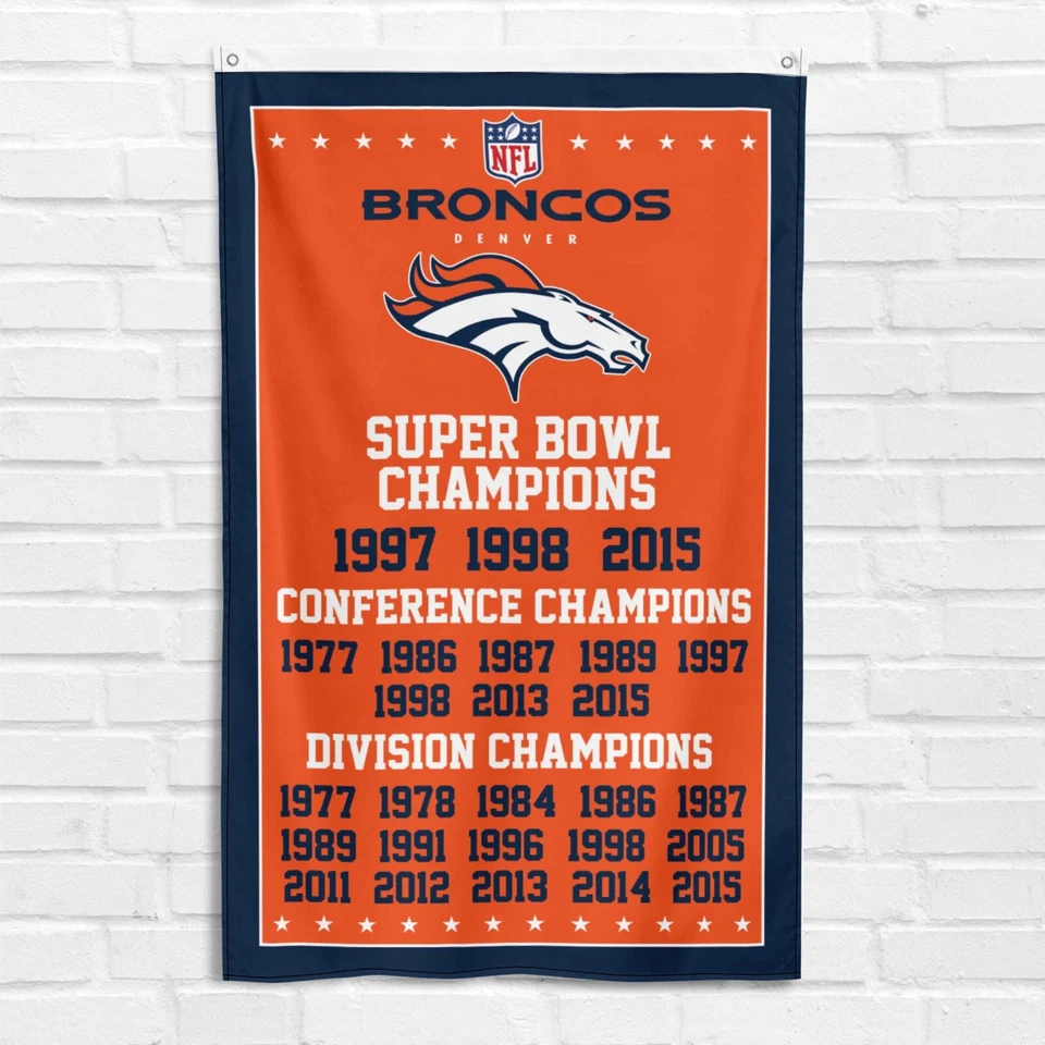 For Denver Fans 3x5 ft Flag Super Bowl Champions Banner - Image 4 of 4