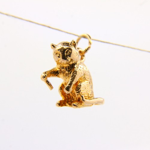 Vintage 9ct Gold Killer Cat or Monkey Charm – Hallmarked Pendant Gift - 第 1/10 張圖片
