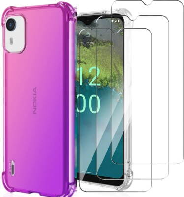 For Nokia C12 Case Slim Clear Silicone Shockproof Gel Phone Cover