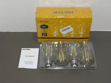 4 Pack Ascher LED Edison Bulbs 6W ST58 E26 700lm  60W Equivalent Non-Dimmable