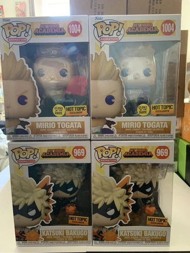 Funko Pop! My Hero Academia #969 Katsuki Bakugo & MIRIO TOGATA #1004 Glow GITD