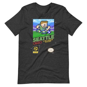 Seattle Sounders FC 8-bit Retro NES League Soccer Football Club Jersey T-Shirt