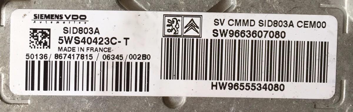 Calculateur Décodeur PEUGEOT 407 SID803A - Pièce D'occasion Prête à Monter