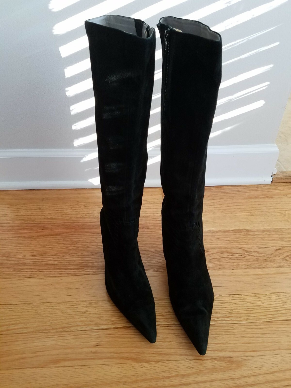 BP. black suede Boots with side zipper 