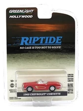 1:64 Greenlight *HOLLYWOOD 34* RIPTIDE Red 1960 Chevrolet Corvette NIP