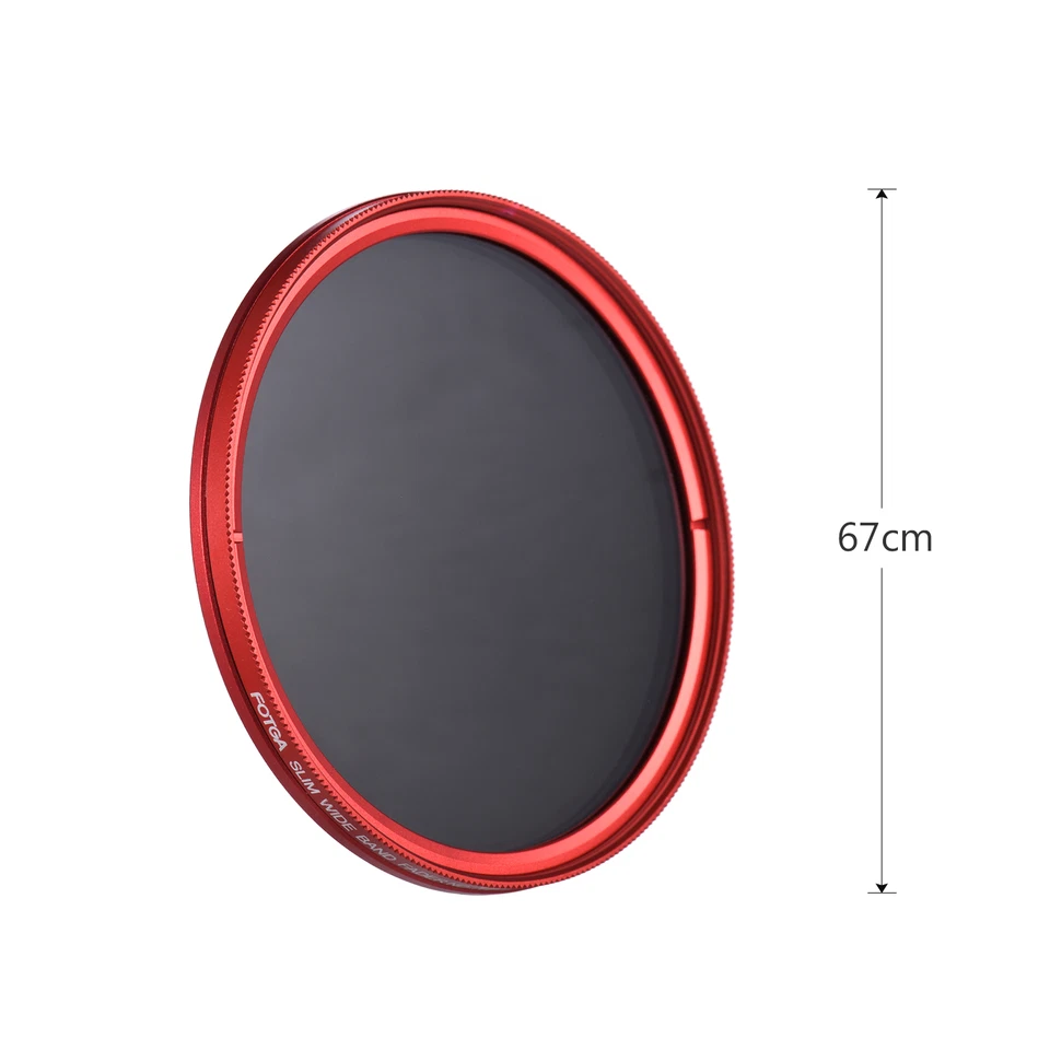 FOTGA 67mm Slim  Fader Variable Filter Neutral Density ND2 to ND400 Red C5A3 - Image 3 of 4