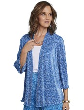 Ladies Floral Plisse Soft Jacket By Chums
