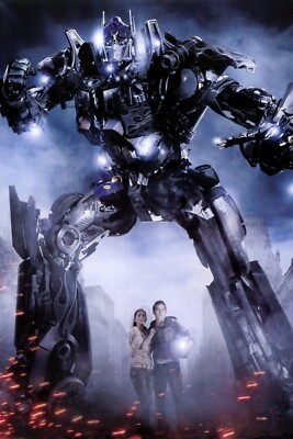 2007 Transformers Movie Poster 11X17 Megan Fox Shia Lebeouf Optimus Prime  