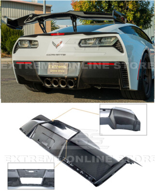 For 14-19 Corvette C7 | Factory Style CARBON FIBER Rear Lower Bumper Diffuser