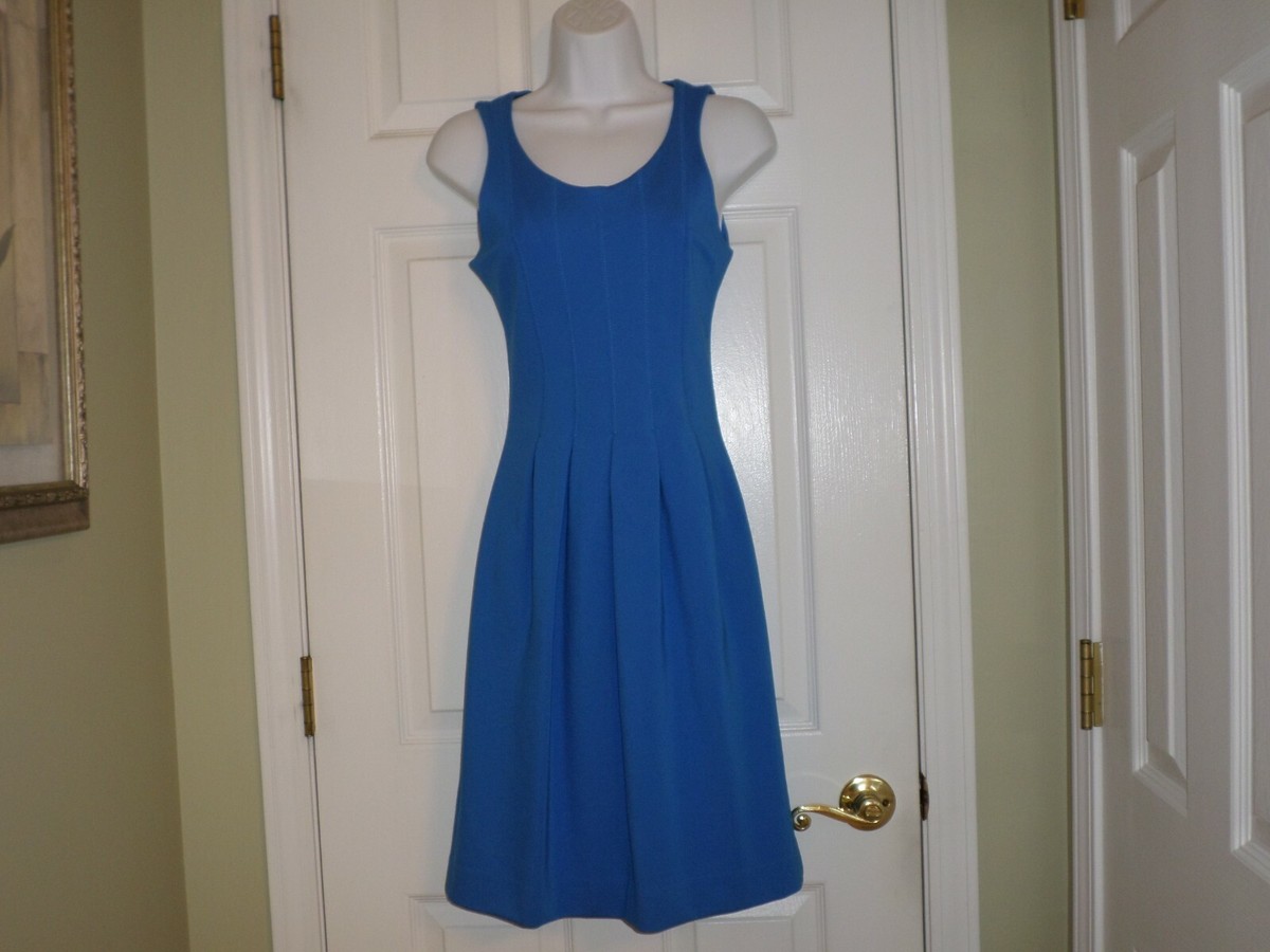 J Crew Women's Blue Pleated Sleeveless Dress Size 0 Very Nice | eBay
