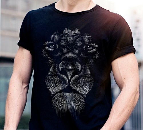 Cool Lion Head Design 3D Fashion Tattoo 