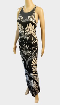Jean Paul Gaultier S/S 2001 Logo Semi-Sheer Bodycon Mesh Maxi Dress | eBay