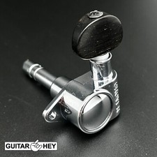 NEW Grover 106 Original Locking Rotomatic Tuners SMALL EBONY Buttons 3x3, CHROME