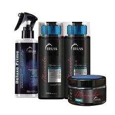 TRUSS Miracle Shampoo & Conditioner Set Bundle with Deluxe Prime & Miracle Mask